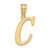 14k Polished Letter C Initial Pendant
