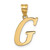14k Polished Letter G Initial Pendant