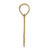 14k Polished Letter J Initial Pendant