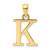 14K Polished Letter K Pendant