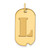 14k Polished Letter L Initial Dog Tag Pendant