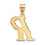 14k Polished Letter R Initial Pendant