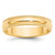 10k Yellow Gold 5mm Milgrain Half Round Wedding Band Size 10