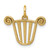 14K Polished Lyre Pendant