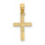 14K Polished Mini Cross w/ Heart Charm