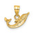 14K Polished Mini Dolphin Charm