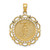 14K Polished Miraculous Medal With Scallop Frame Pendant