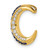 14k Polished Moon Sapphire and Diamond Chain Slide