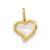 14K Polished Mother of Pearl Heart Pendant - YC-971D8308-5680
