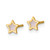 14K Polished Mother of Pearl Star Post Earrings