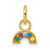 14K Polished Multi-color CZ Rainbow Charm