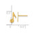 14K Polished Music Note Post Earrings