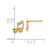 14K Polished Music Notes Post Earrings