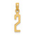 14k Polished Number 2 Pendant - NU-FB165E80-5227