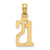 14k Polished Number 21 Pendant