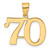 14k Polished Number 70 Pendant