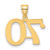 14k Polished Number 70 Pendant