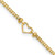14k Polished Open Heart and Bismark Chain 9 inch Anklet