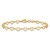 14K Polished Open Heart Link 7.5 inch Bracelet