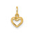 14K Polished Open Heart Pendant