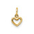 14K Polished Open Heart Pendant