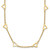 14k Polished Open Hearts with Heart Link Chain 24 inch Station Necklace
