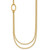 14k Polished Oval Double Strand Cable Chain 18 inch Necklace