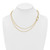 14k Polished Oval Double Strand Cable Chain 18 inch Necklace