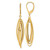 14k Polished Oval Twisted Dangle Leverback Earrings - TF-2813709B-2665