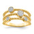14k Polished Pave Circles Multi-band Diamond Ring