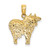 14K Polished Playful Cow Charm