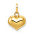 14k Polished Puffed Heart Charm