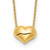 14k Polished Puffed Heart Pendant 16.5 inch Necklace - SF-33358A04-9229