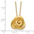 14k Polished Puffed Rose 18 inch Necklace