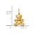 14k Polished Puffed Teddy Bear Pendant