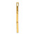 14k Polished Rectangle Link Diamond Chain Slide Pendant