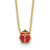 14k Polished Red and Black Enameled Ladybug 17 inch Necklace Plus 1 inch Extender - XC-F19B47A4-1781