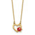 14K Polished Red and Black Enameled Ladybug on Heart 17 inch Necklace