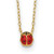 14k Polished Red and Black Enameled Small Ladybug 16.5 inch Necklace