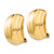 14k Polished Ribbed Non-pierced Omega Back Earrings