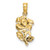 14K Polished Rose Charm