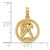 14K Polished Round Aquarius Pendant
