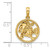 14K Polished Round Leo Pendant