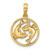 14K Polished Round Pisces Pendant