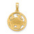 14K Polished Round Taurus Pendant