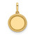 14K Polished Round with Rope Border Charm