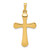 14k Polished Rounded Cross Pendant - XR-DDE036C2-1584