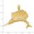 14K Polished Sailfish Charm