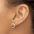 14k Polished Sapphire and Diamond Star and Circle Post Earrings