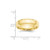 10k Yellow Gold 6mm Beveled Edge Comfort Fit Wedding Band Size 13.5